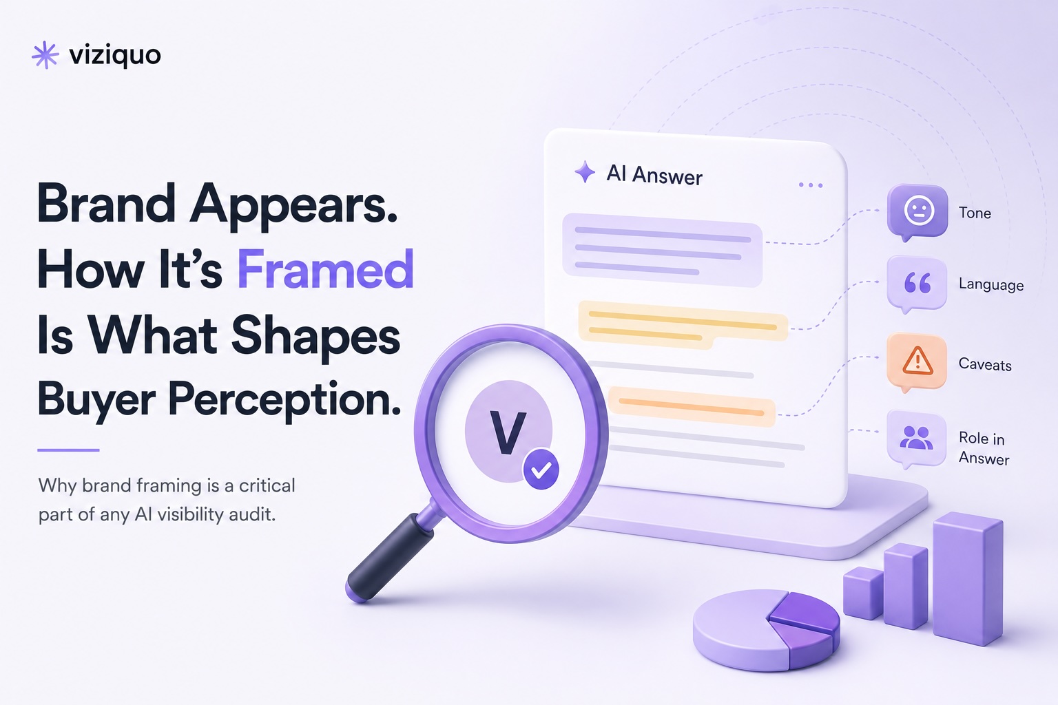 Learn why brand framing matters in an AI visibility audit: distinguish framing from appearance rate, check tone, recurring language, caveats, and list-item positioning, diagnose the ceiling effect, slice findings by persona, and fix framing with positioning corrections rather than more content.